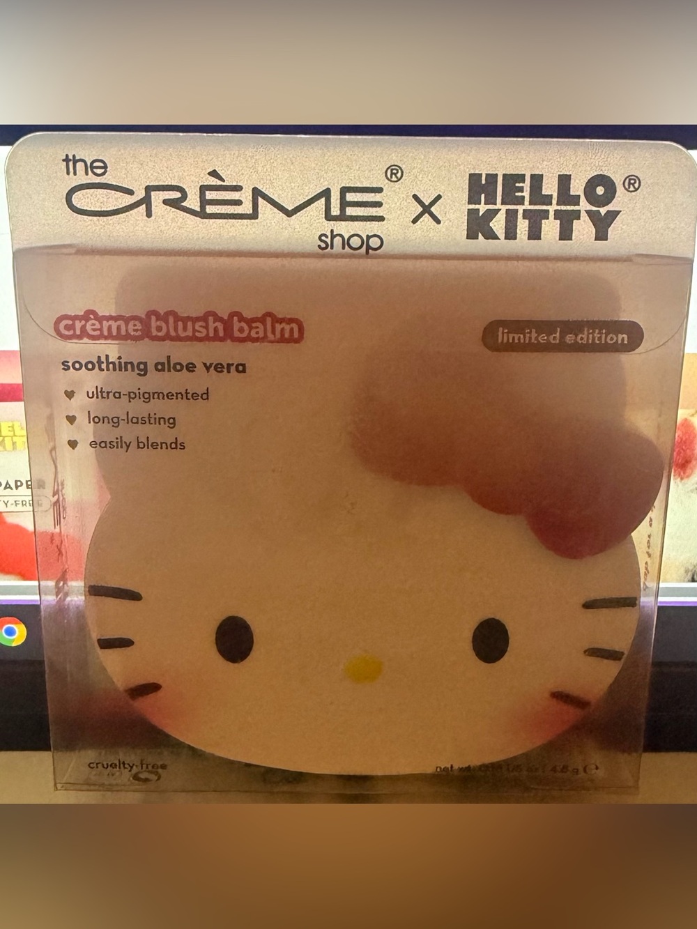 The Crème Shop x Hello Kitty Pink Cream Blush Balm with Yellow Accent